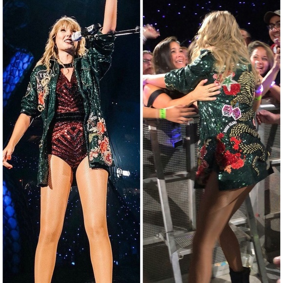 Lioness Make Your Move Mini Dress In Emerald Green Sequin, size Large - Picture 10 of 10